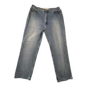 Vintage GAP Factory Relaxed Fit Jeans 36x29 Blue Denim‎ USA Fabric
